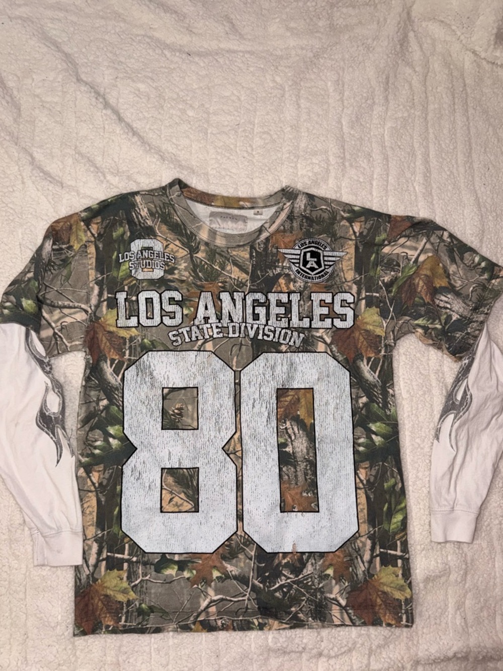 PacSun Multicolor Camo Long Sleeve Tee